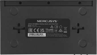 Коммутатор Mercusys MS110P (L2) 10x100Мбит/с 8PoE+ 65W неуправляемый - купить недорого с доставкой в интернет-магазине