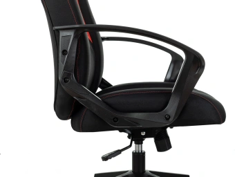 Кресло игровое Zombie 200 черный/красный ткань/эко.кожа крестов. пластик пластик черный - купить недорого с доставкой в интернет-магазине