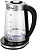 Чайник электрический Kitfort КТ-6764 2.2л. 1800Вт черный/серебристый корпус: стекло/металл/пластик (KT-6764)