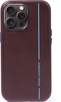 Чехол Piquadro для Apple iPhone 15 Pro Blue Square коричневый (AC6438B2/MO) - купить недорого с доставкой в интернет-магазине