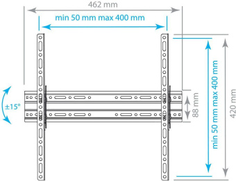 Кронштейн для телевизора Arm Media PLASMA-4 new черный 22"-65" макс.55кг настенный наклон - купить недорого с доставкой в интернет-магазине