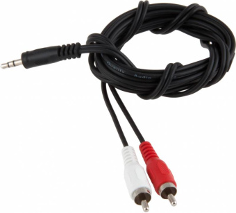 Кабель-переходник аудио Jack 3.5 (m)/2хRCA (m) 1.8м. черный - купить недорого с доставкой в интернет-магазине