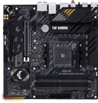 Материнская плата Asus TUF GAMING B550M-PLUS WIFI II Soc-AM4 AMD B550 4xDDR4 mATX AC`97 8ch(7.1) 2.5Gg RAID+HDMI+DP - купить недорого с доставкой в интернет-магазине
