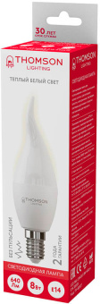 Лампа светодиодная Thomson TH-B2027 8Вт цок.:E14 свеча 220B 3000K св.свеч.бел.теп. Tail Candle (упак.:1шт) - купить недорого с доставкой в интернет-магазине