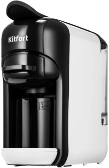 Кофемашина Kitfort КТ-7546 1450Вт белый/черный - купить недорого с доставкой в интернет-магазине