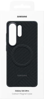 Чехол (клип-кейс) Samsung для Samsung Galaxy S26 Ultra Carbon Magnet Case with MagSafe черный (EF-KS948SNEGRU) - купить недорого с доставкой в интернет-магазине