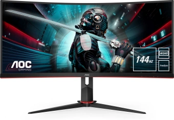 Монитор AOC 34" Gaming CU34G2X черный/красный VA LED 1ms 21:9 HDMI матовая HAS 300cd 178гр/178гр 3440x1440 144Hz FreeSync Premium DP FHD USB 8.1кг - цена, купить или заказать с доставкой в интернет-магазине Монитор AOC 34" Gaming CU34G2X черный/красный VA LED 1ms 21:9 HDMI матовая HAS 300cd 178гр/178гр 3440x1440 144Hz FreeSync Premium DP FHD USB 8.1кг - купить недорого с доставкой в интернет-магазине