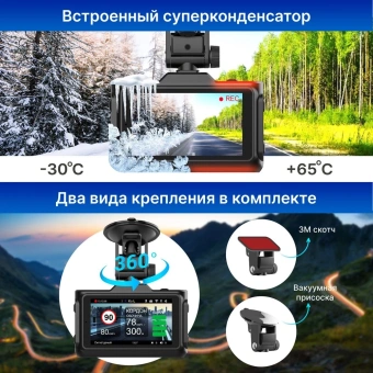 Видеорегистратор с радар-детектором TrendVision Combo F10 1080p 170гр. GPS MSTAR 8336 - купить недорого с доставкой в интернет-магазине