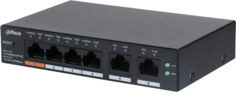 Коммутатор Dahua DH-CS4006-4ET-60 (L2) 4x100Мбит/с 2xКомбо(1000BASE-T/SFP) 30W управляемый - купить недорого с доставкой в интернет-магазине