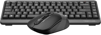 Клавиатура + мышь A4Tech Fstyler FG1110 клав:черный/серый мышь:черный/серый USB беспроводная Multimedia (FG1110 GREY) - купить недорого с доставкой в интернет-магазине