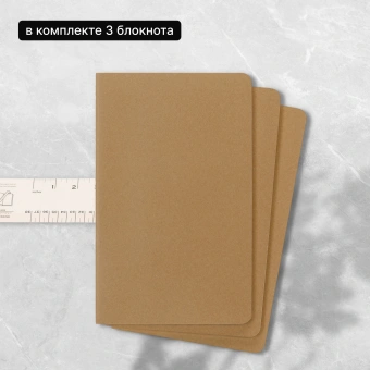 Блокнот Moleskine CAHIER JOURNAL QP411 Pocket 90x140мм обложка картон 64стр. линейка бежевый (3шт) - купить недорого с доставкой в интернет-магазине