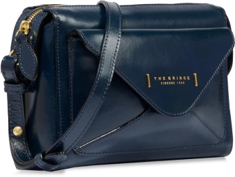 Сумка кросс-боди женская The Bridge Frida 04290401/YH темно-синяя натур.кожа - купить недорого с доставкой в интернет-магазине