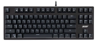 Клавиатура Acer OKW126 механическая черный USB Multimedia for gamer для ноутбука LED (ZL.KBDEE.00G) кабель 1.8м - купить недорого с доставкой в интернет-магазине
