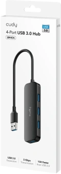 Разветвитель USB 3.0 Cudy UH40A 4порт. черный - купить недорого с доставкой в интернет-магазине