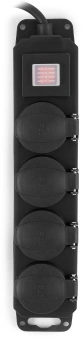 Сетевой фильтр Buro 400MDP-5-B 5м (4 розетки) черный (коробка) - купить недорого с доставкой в интернет-магазине
