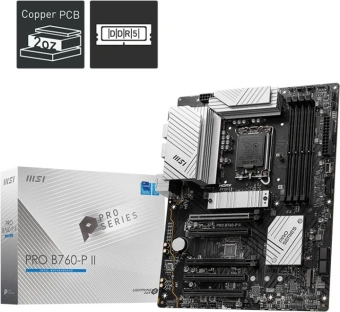 Материнская плата MSI PRO B760-P II Soc-1700 Intel B760 4xDDR5 ATX AC`97 8ch(7.1) 2.5Gg+HDMI+DP - купить недорого с доставкой в интернет-магазине