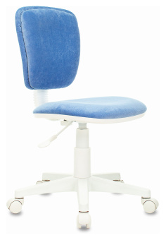 Кресло детское Бюрократ CH-W204NX голубой Velvet 86 крестов. пластик белый пластик белый - купить недорого с доставкой в интернет-магазине