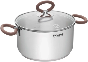 Кастрюля Rondell Etery RDS-1600 5.1л. d=24см (с крышкой) стальной - купить недорого с доставкой в интернет-магазине