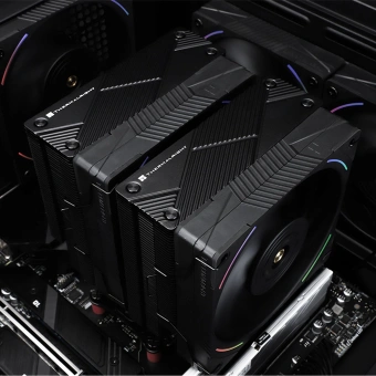 Устройство охлаждения(кулер) Thermalright Phantom Spirit 120 EVO ARGB Soc-AM5/AM4/1200/1700/1851 черный 4-pin 27dB Al+Cu 1030gr Ret (PS120-EVO) - купить недорого с доставкой в интернет-магазине