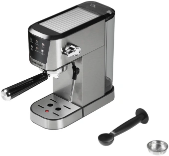 Кофеварка рожковая Редмонд CM716 1350Вт серебристый/черный - купить недорого с доставкой в интернет-магазине