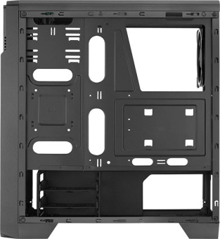 Корпус Aerocool Ore Saturn FRGB-G-BK-v1 черный без БП ATX 3x120mm 2xUSB2.0 1xUSB3.0 audio CardReader bott PSU - купить недорого с доставкой в интернет-магазине
