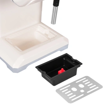 Кофеварка рожковая Hyundai HEM-5300 850Вт бежевый/серебристый - купить недорого с доставкой в интернет-магазине