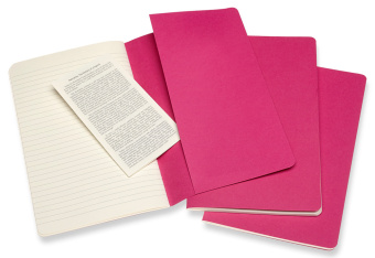 Блокнот Moleskine CAHIER JOURNAL CH016D17 Large 130х210мм обложка картон 80стр. линейка розовый неон (3шт) - купить недорого с доставкой в интернет-магазине