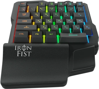 Игровой блок Оклик 701G IRON FIST черный USB for gamer LED (подставка для запястий) (1196590) кабель 1.8м - купить недорого с доставкой в интернет-магазине