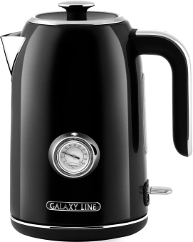 Чайник электрический Galaxy Line GL 0350 1.7л. 2200Вт черный корпус: нерж.сталь (ГЛ0350Л) - купить недорого с доставкой в интернет-магазине