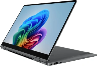 Ноутбук Samsung Galaxy Book 5 360 NP750 Core Ultra 5 226V 16Gb SSD512Gb Intel Arc 130V 15.6" AMOLED Touch FHD (1920x1080) Windows 11 Home English grey WiFi BT Cam (NP750QHA-LG1IN) - купить недорого с доставкой в интернет-магазине