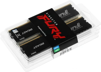 Память DDR4 4x16GB 3600MHz Kingston KF436C18BBK4/64 Fury Beast Black RTL Gaming PC4-28800 CL18 DIMM 288-pin 1.35В single rank с радиатором Ret - купить недорого с доставкой в интернет-магазине