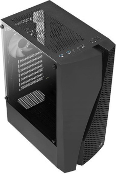 Корпус Aerocool Wave-G-BK-v2 черный без БП ATX 4x120mm 2x140mm 1xUSB2.0 2xUSB3.0 audio bott PSU - купить недорого с доставкой в интернет-магазине