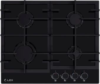 Газовая варочная поверхность Lex GVG 642-1 BBL черный - купить недорого с доставкой в интернет-магазине
