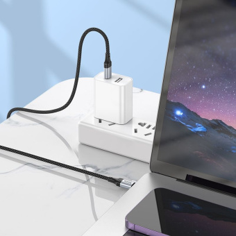 Кабель Hoco X102 Fresh Type-C to Type-C USB Type-C (m)-USB Type-C (m) 1м черный коробка - купить недорого с доставкой в интернет-магазине