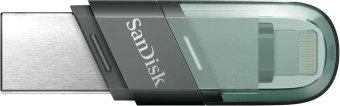 Флеш Диск Sandisk 64GB iXpand Flip SDIX90N-064G-GN6NN USB3.1 зеленый/серебристый - купить недорого с доставкой в интернет-магазине