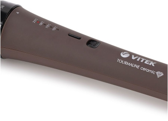 Щипцы Vitek VT-2521 70Вт коричневый макс.темп.:210С покрытие:титаново-турмалиновое - купить недорого с доставкой в интернет-магазине