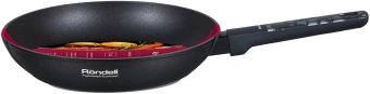 Сковорода Rondell Kitchen RDA-1983 круглая 26см покрытие: Xylan Plus ручка несъемная (без крышки) черный - купить недорого с доставкой в интернет-магазине