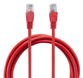 Патч-корд Buro UTP 4 пары cat5E CCA molded 1.5м красный RJ-45 (m)-RJ-45 (m) - купить недорого с доставкой в интернет-магазине