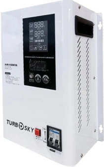 Стабилизатор напряжения Turbosky AVR-10000VA 10кВА однофазный белый - купить недорого с доставкой в интернет-магазине