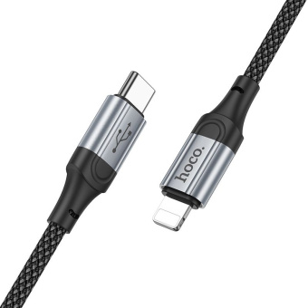 Кабель Hoco X102 Fresh iP USB Type-C (m)-Lightning (m) 1м черный коробка - купить недорого с доставкой в интернет-магазине