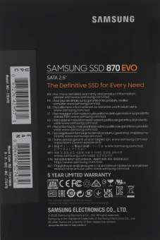 Накопитель SSD Samsung SATA-III 4TB MZ-77E4T0BW 870 EVO 2.5" - купить недорого с доставкой в интернет-магазине