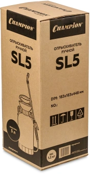 Опрыскиватель Champion SL5 наплеч. 5л серый/желтый - купить недорого с доставкой в интернет-магазине