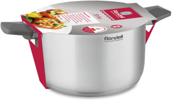Кастрюля Rondell Strike RDS-1663 8л. d=26см (с крышкой) стальной - цена, купить или заказать с доставкой в интернет-магазине Кастрюля Rondell Strike RDS-1663 8л. d=26см (с крышкой) стальной - купить недорого с доставкой в интернет-магазине