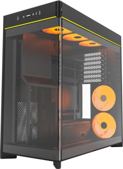 Корпус Montech HS02 Pro черный без БП ATX 4x140mm 2xUSB3.0 audio bott PSU - купить недорого с доставкой в интернет-магазине