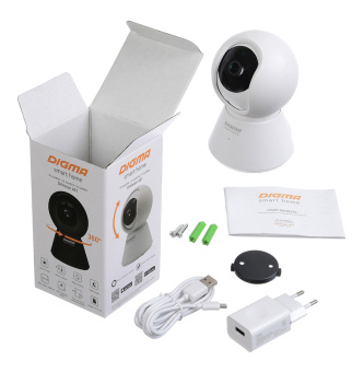 Камера видеонаблюдения IP Digma DiVision 401 2.8-2.8мм цв. корп.:белый/черный (DV401) - купить недорого с доставкой в интернет-магазине