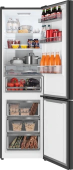 Холодильник Weissgauff WRK 2000 Total NoFrost Inverter Rock Glass 2-хкамерн. графит инвертер - купить недорого с доставкой в интернет-магазине