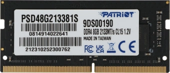 Память DDR4 8GB 2133MHz Patriot PSD48G213381S Signature RTL PC4-17000 CL15 SO-DIMM 260-pin 1.2В single rank Ret - купить недорого с доставкой в интернет-магазине
