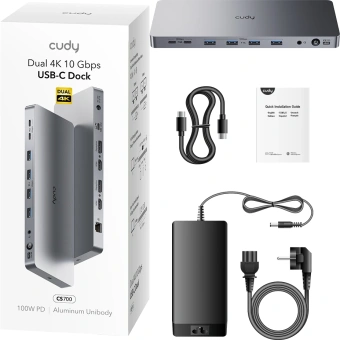 Разветвитель USB-C Cudy CS700 6порт. серебристый - купить недорого с доставкой в интернет-магазине