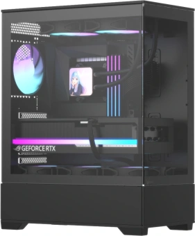 Корпус Formula Crystal Z1 V2 черный без БП ATX 1xUSB2.0 1xUSB3.0 1xUSB3.1 audio bott PSU - купить недорого с доставкой в интернет-магазине