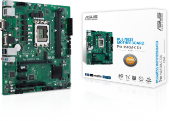 Материнская плата Asus PRO H610M-C D4-CSM Soc-1700 Intel H610 2xDDR4 mATX AC`97 8ch(7.1) GbLAN+VGA+HDMI+DP - купить недорого с доставкой в интернет-магазине